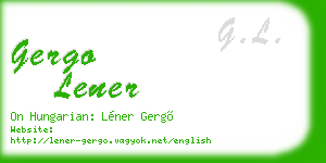gergo lener business card