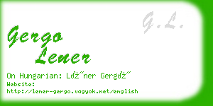 gergo lener business card